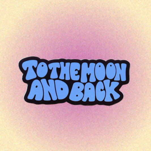 To the moon sticker